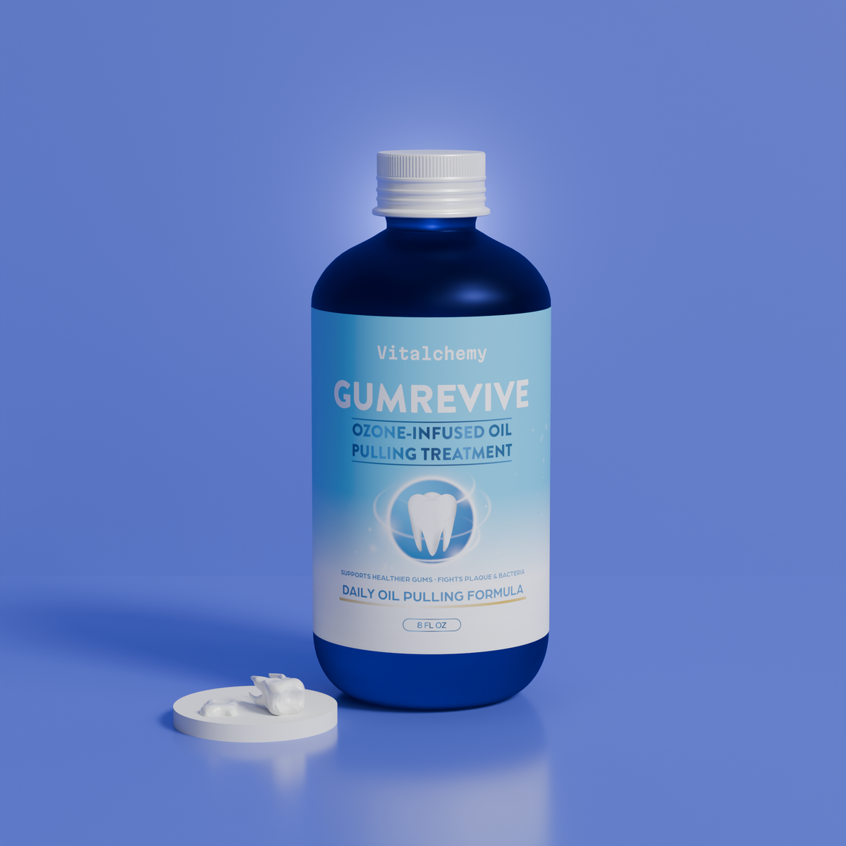 Vitalchemy GumRevive Ozonated Oil Pulling Refill + Free Tongue Scraper