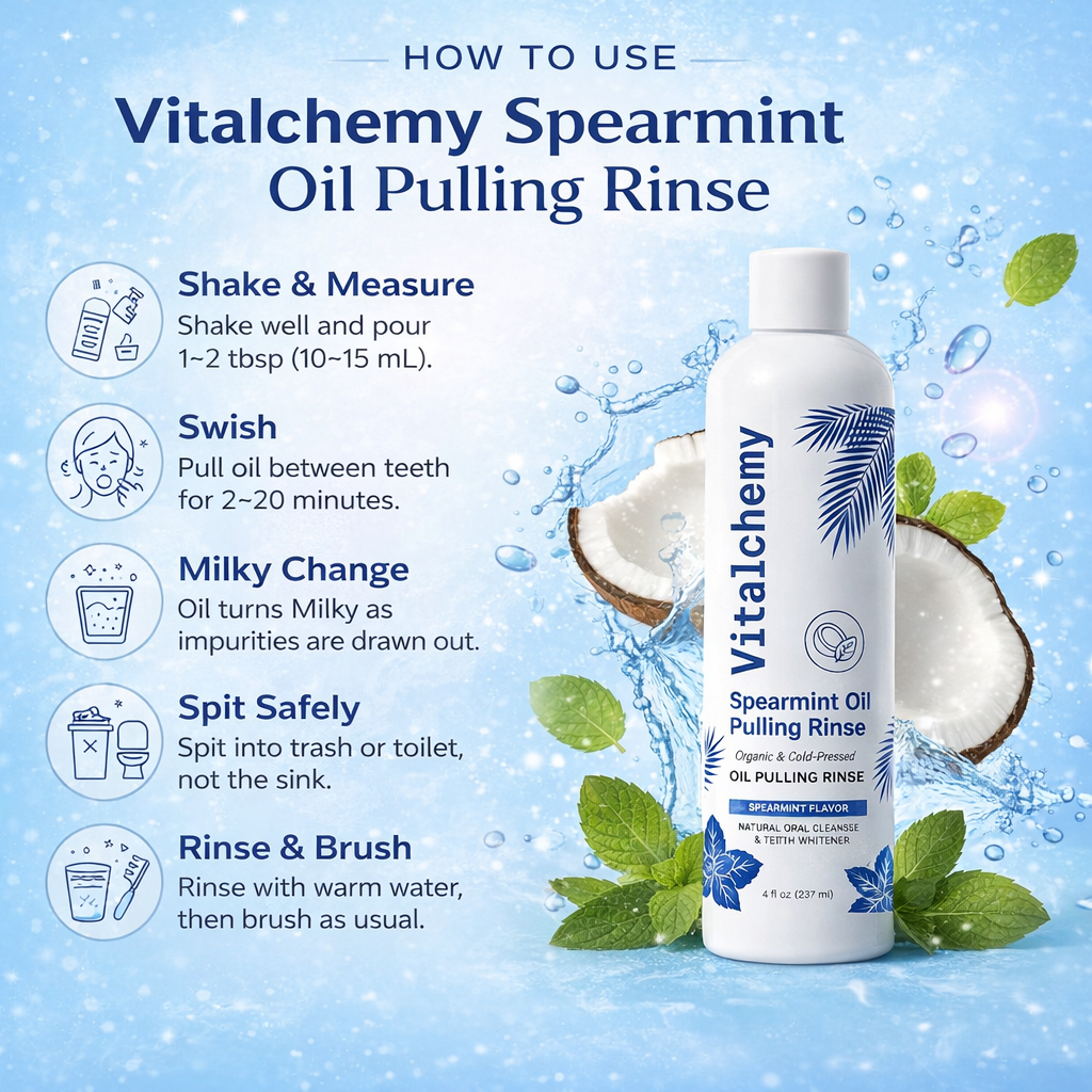 Vitalchemy Spearmint Oil Pulling Rinse